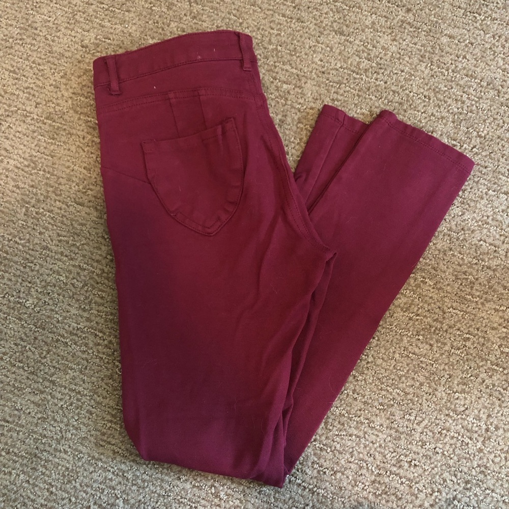 Ci Sono Maroon Medium Jeans stretchy.